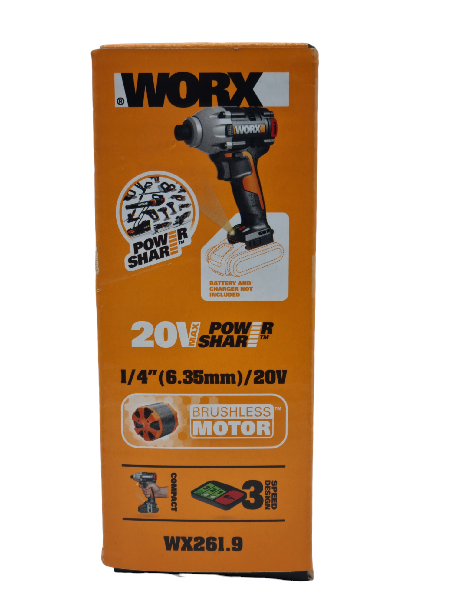 WORX WX261 Impact Driver Storage Case – Empty Case With Custom Insert Only (No Tool/Batteries) – Wx261.9