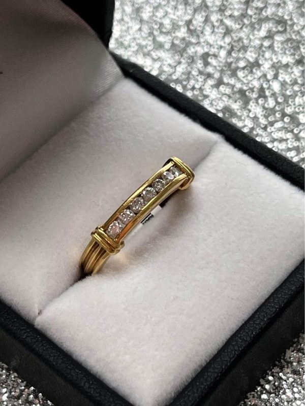 LADIES 18CT YELLOW GOLD DIAMOND RING - BL235732 - Image 4