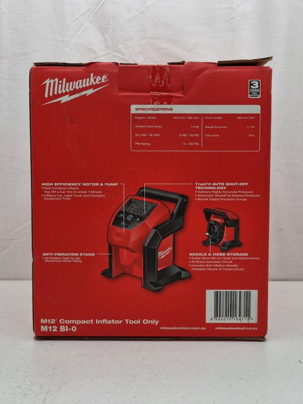 Milwaukee M12 Cordless Inflator Skin - IP319950 - Image 2