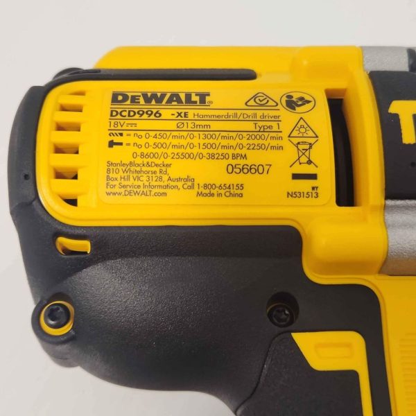 DEWALT DCD996 18V XR 3-Speed Brushless Hammer Combi Drill - Tool Only #GN331286 - Image 12