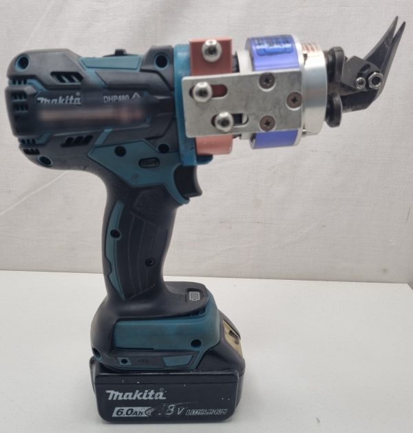 Makita Drill with Power Snips Nibbler Attachment & Battery IP329660 - Image 7