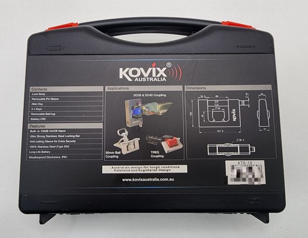 Kovix Australia Alarmed Trailer Lock KTR 18 - IP320652 - Image 2