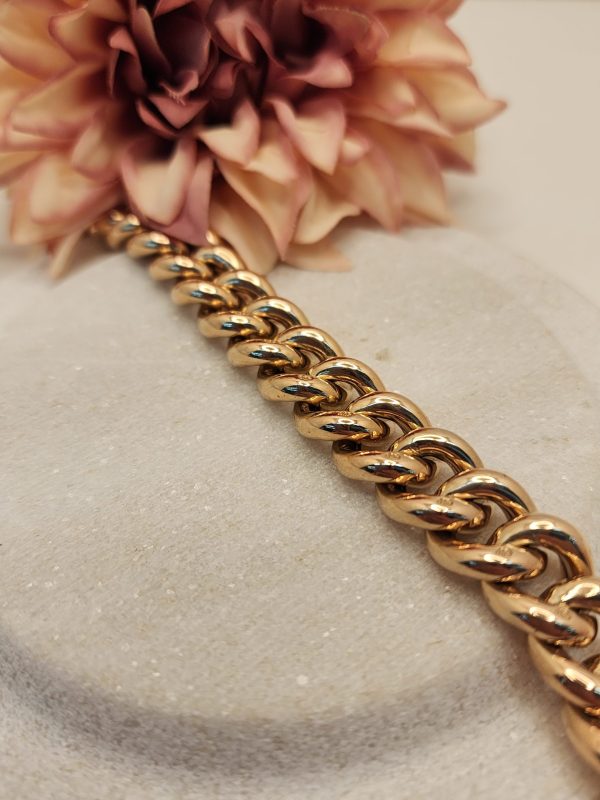 9CT Rose Gold Euro Bolt Bracelet – IP298343 - Image 6