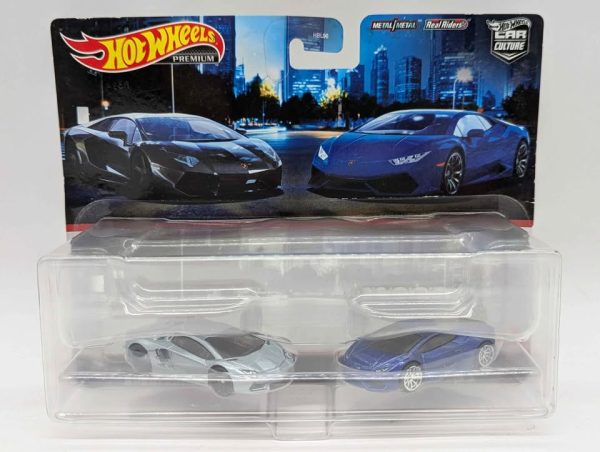 Sealed Hot Wheels Premium 2 Pce Lamborghini Aventador & Huracán Model Cars - BP338317-8