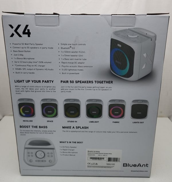 BlueAnt X4 50-Watt Bluetooth Party Speaker - IP335120 - Image 2