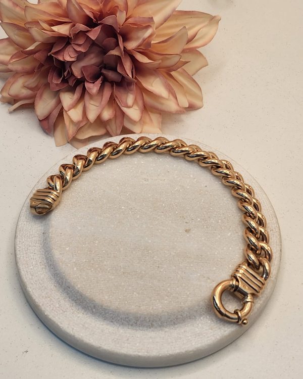 9CT Rose Gold Euro Bolt Bracelet – IP298343 - Image 10