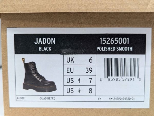 Unisex Doc Martens Jadon Polished Smooth Shoes (UK 6) - BP341685 - Image 7