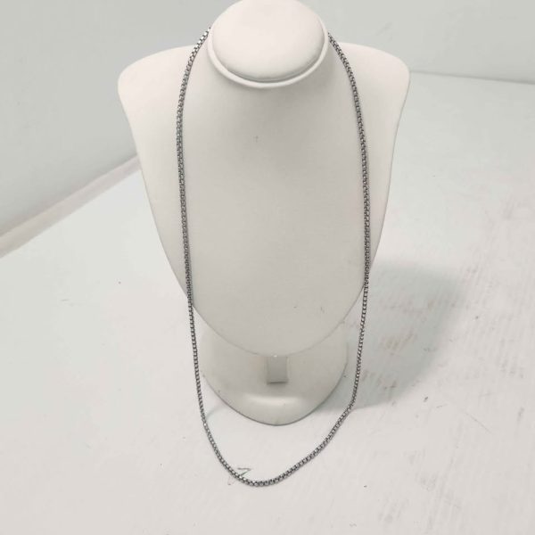 LADIES 9CT WHITE GOLD NECKLACE #GN331595 - Image 4