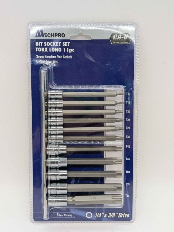 Sealed MechPro 11 Pce Torx Long Bit Socket Set - BP346040