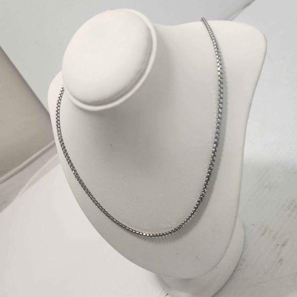 LADIES 9CT WHITE GOLD NECKLACE #GN331595 - Image 6