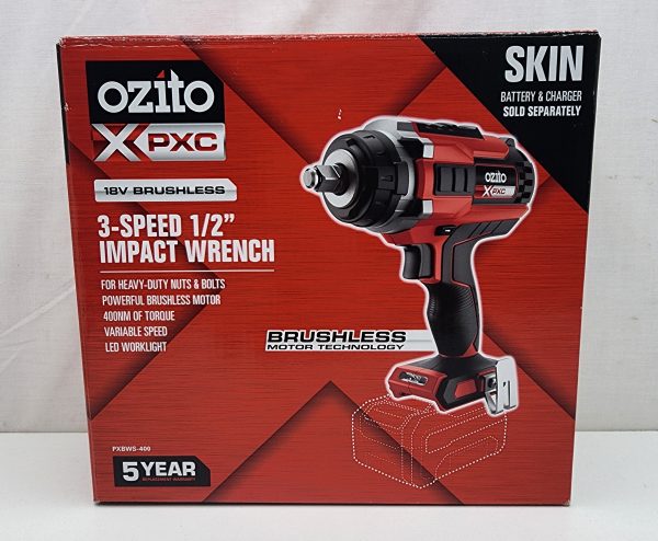 Ozito PXC 18V Brushless 3-Speed 1/2 Impact Wrench - IP340977