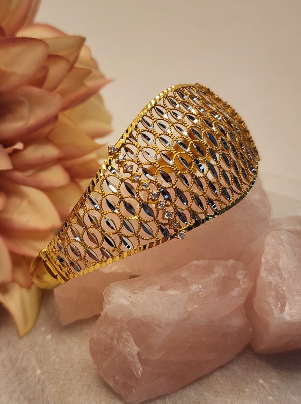 22CT Yellow Gold Lattice Bracelet - IP344695 - Image 3