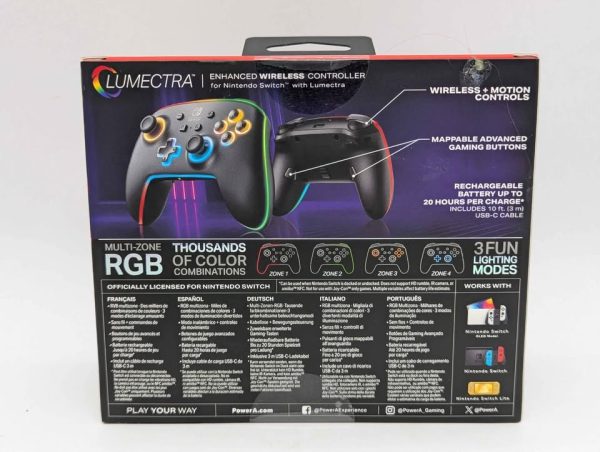 Sealed PowerA Nintendo Switch Lumectra Enhanced Wireless Controller - BP341320 - Image 3