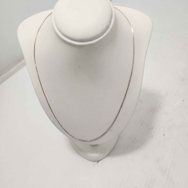 9CT GOLD HERRINBONE NECKLACE #GN335888 - Image 6