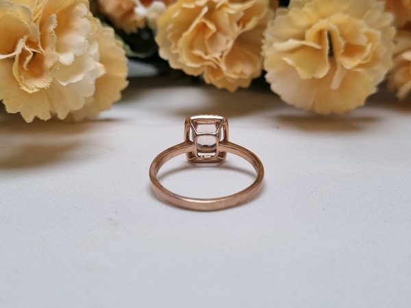 9ct Yellow Gold Pink Stone Halo Ring TW333371 - Image 3