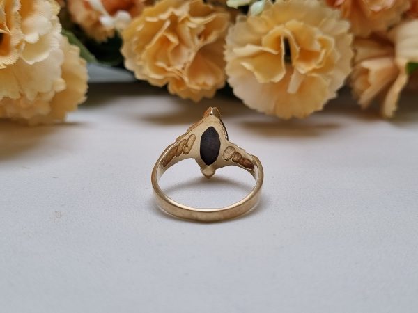 9ct Yellow Gold Black Stone Ring TW344681 - Image 3