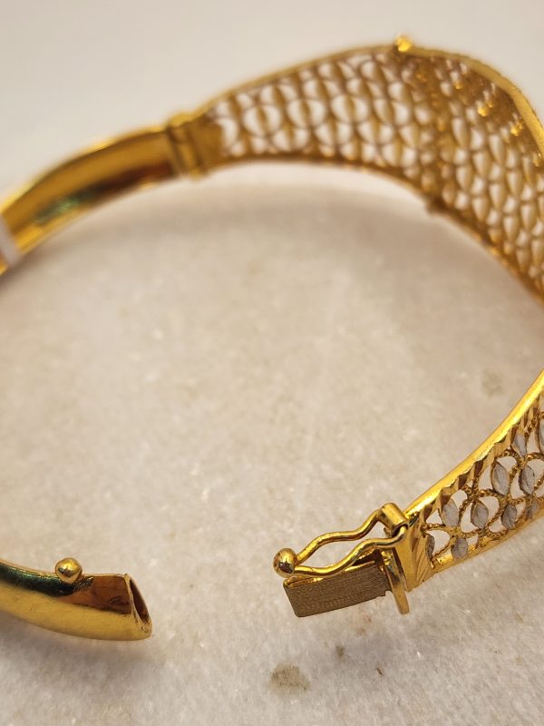 22CT Yellow Gold Lattice Bracelet - IP344695 - Image 6