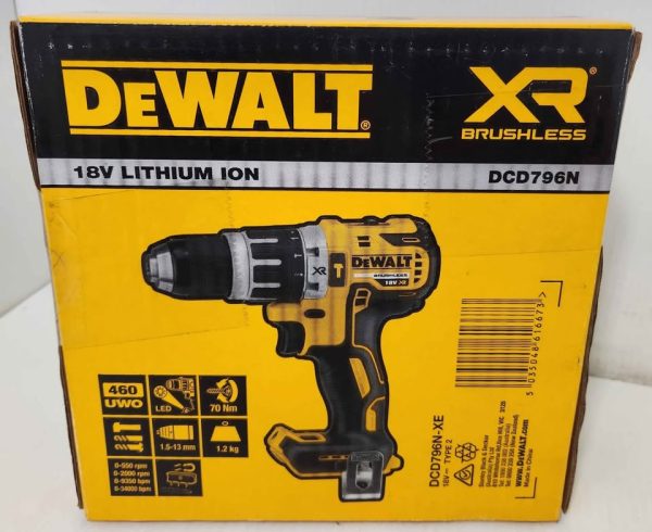 DeWalt DCD796N 18V XR Li-ion Brushless Compact Combi Hammer Drill - Skin Only #GN349958 - Image 9