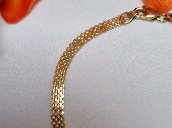 18ct Yellow Gold Woven Bracelet TW342420 - Image 2