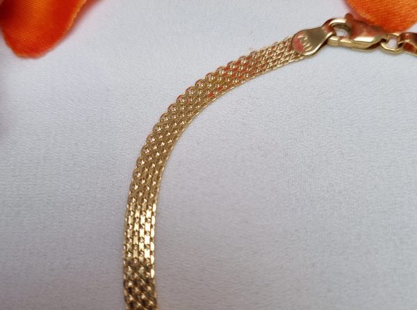 18ct Yellow Gold Woven Bracelet TW342420 - Image 5