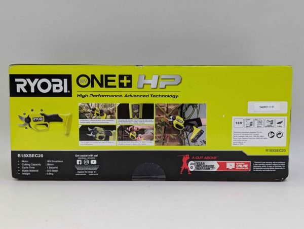 Sealed Ryobi 18V ONE+ Pruning Secateurs Skin-Only (R18XSEC20) - BP346225 - Image 3