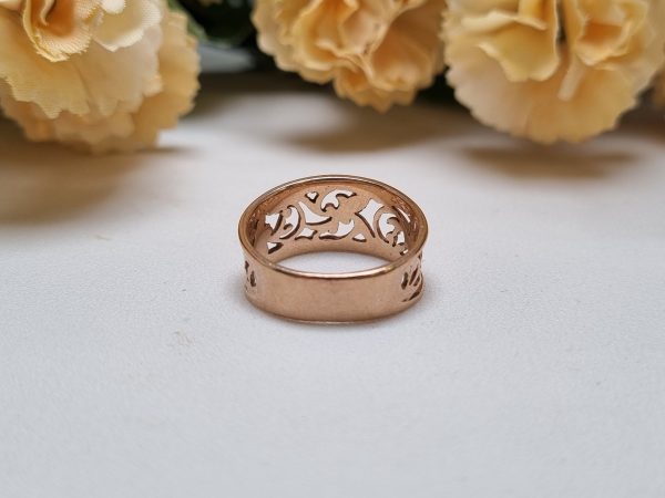 9ct Rose Gold Patterned Band TW334874 - Image 3