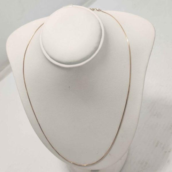 9CT GOLD HERRINBONE NECKLACE #GN335888 - Image 8