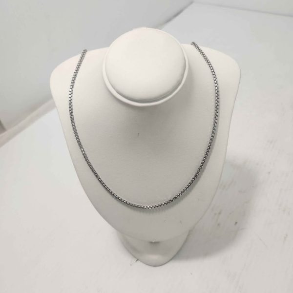 LADIES 9CT WHITE GOLD NECKLACE #GN331595 - Image 10