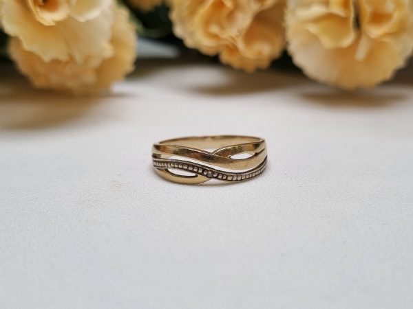 9ct Yellow Gold Curved Ring TW343985 - Image 2