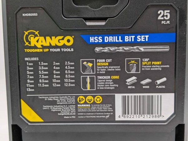 Sealed Kango 25 Pce HSS Drill Bit Set (KHDB25S3) - BP346042 - Image 12