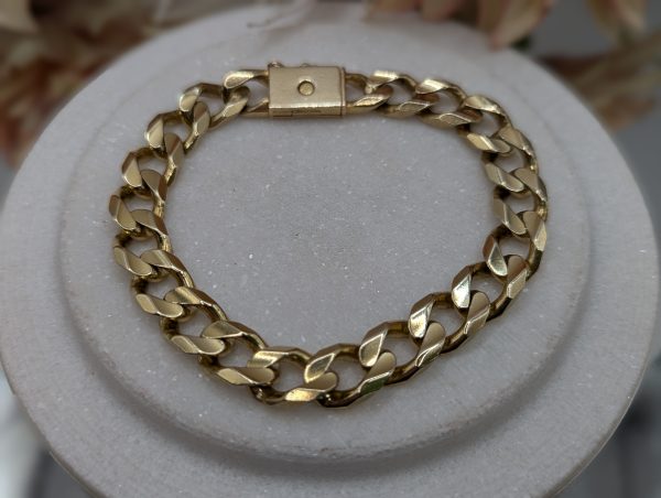 Unisex 9CT Yellow Gold Curb Link Chain Bracelet (45.2gms) - BP343274