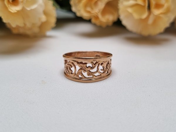 9ct Rose Gold Patterned Band TW334874 - Image 2