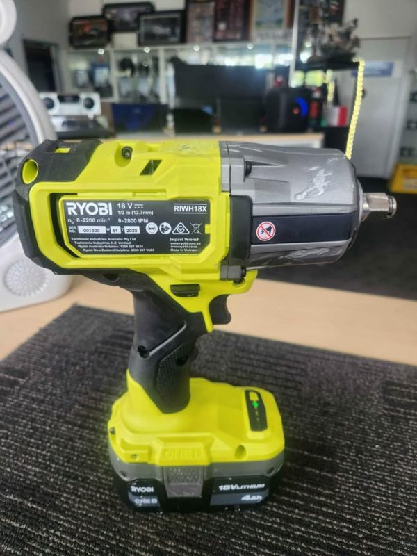 RYOBI IMPACT WRENCH RIWH18X S/N:001300512023 GREEN 1/2 INCH - BL337385 - Image 7