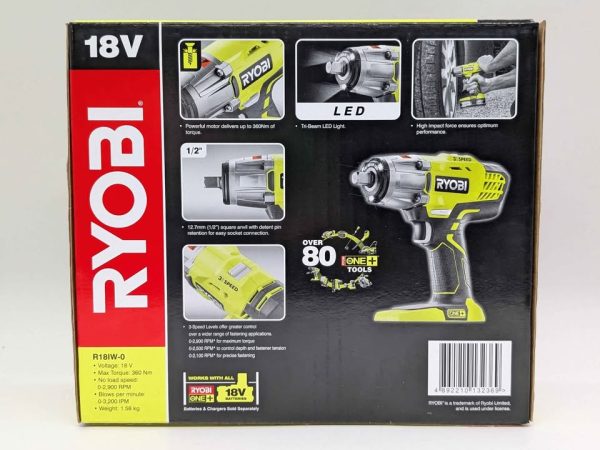 Sealed Ryobi 18V ONE+ 3-Speed Impact Wrench Skin-Only (R18IW) - BP345876 - Image 3