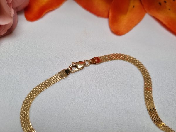 18ct Yellow Gold Woven Bracelet TW342420 - Image 3