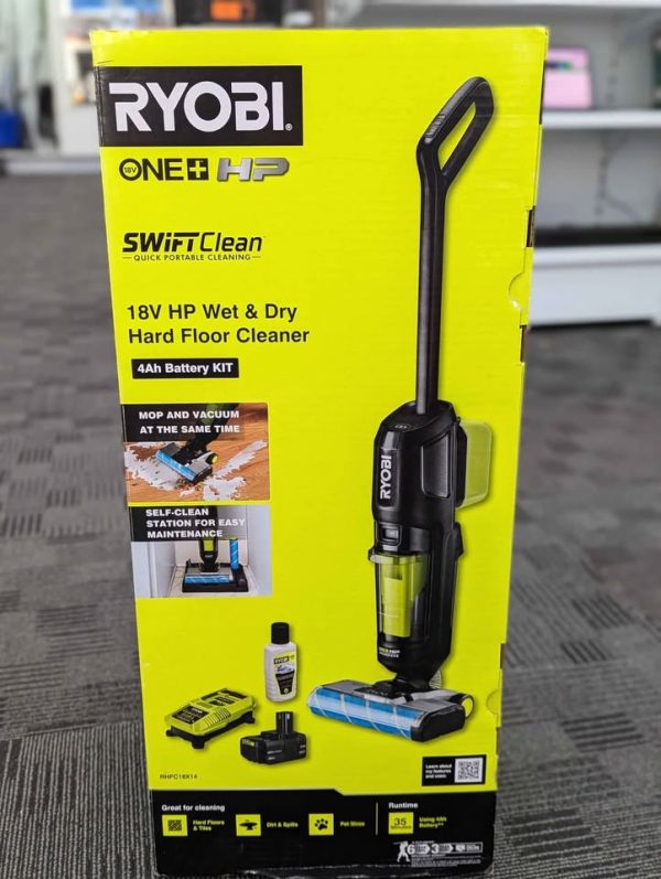 Sealed Ryobi 18V HP Wet & Dry Hard Floor Cleaner 4Ah Battery Kit (RHFC18X14) - BP346772 - Image 13