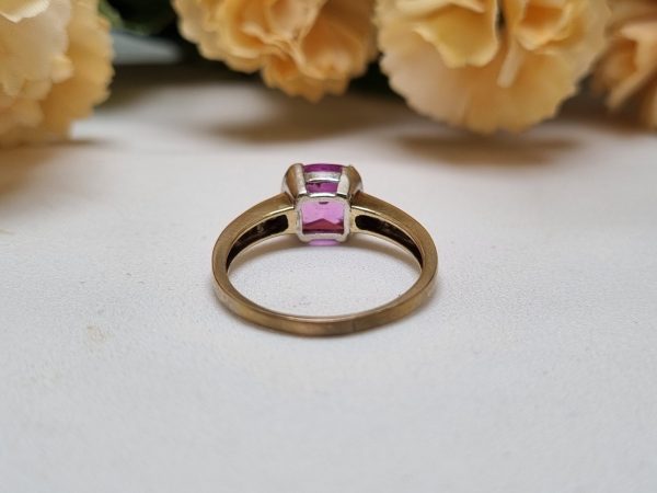 9ct Yellow Gold Pink Stone Solitaire Ring TW343974 - Image 10