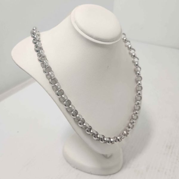 LADIES 9CT WHITE GOLD NECKLACE #GN326857 - Image 8