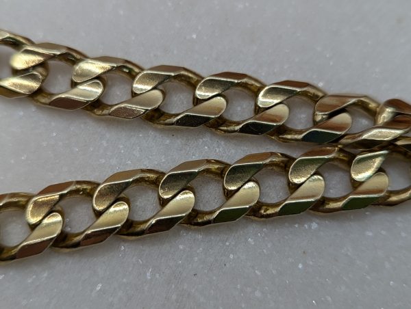 Unisex 9CT Yellow Gold Curb Link Chain Bracelet (45.2gms) - BP343274 - Image 2