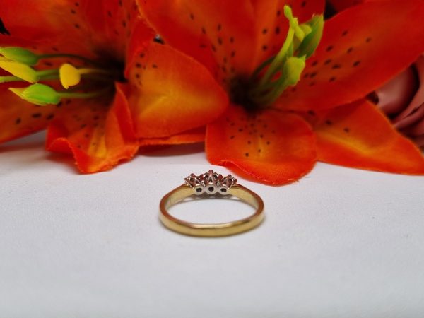 18ct Two Tone Gold Three Stone Ring TW339675 - Image 8