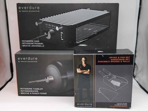 Everdure by Heston Blumenthal Rotisserie Tumbler and Cage w/ Brush & Pan Set - BP342520