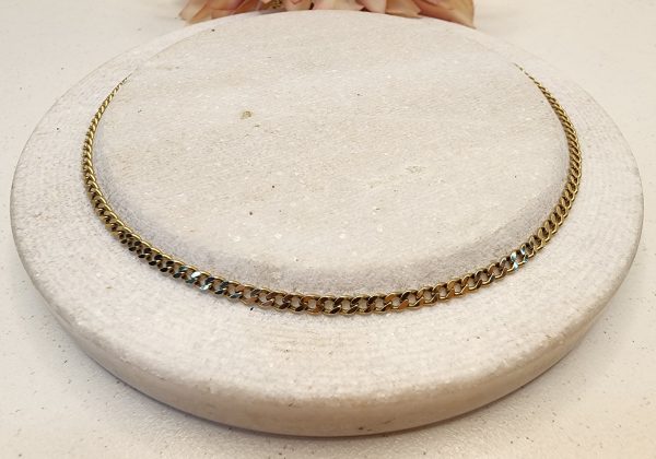 54CM 9CT Yellow Gold Curb Chain/Necklace - IP341220 - Image 3