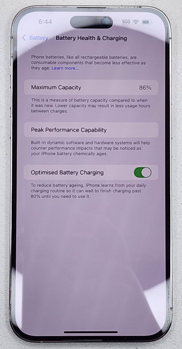 Apple iPhone 14 Pro Max 128GB Silver w/ Charger - IP351807 - Image 3