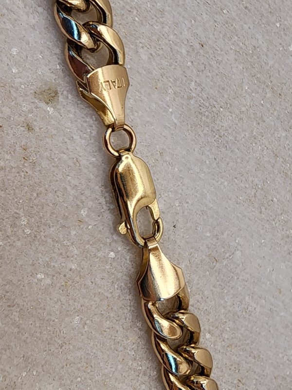 58CM 10CT Hollow Yellow Gold Curb Chain - IP331278 - Image 6