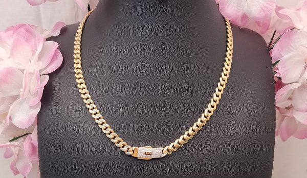 18CT Yellow Gold and Diamond Necklace IP324886 - Image 13