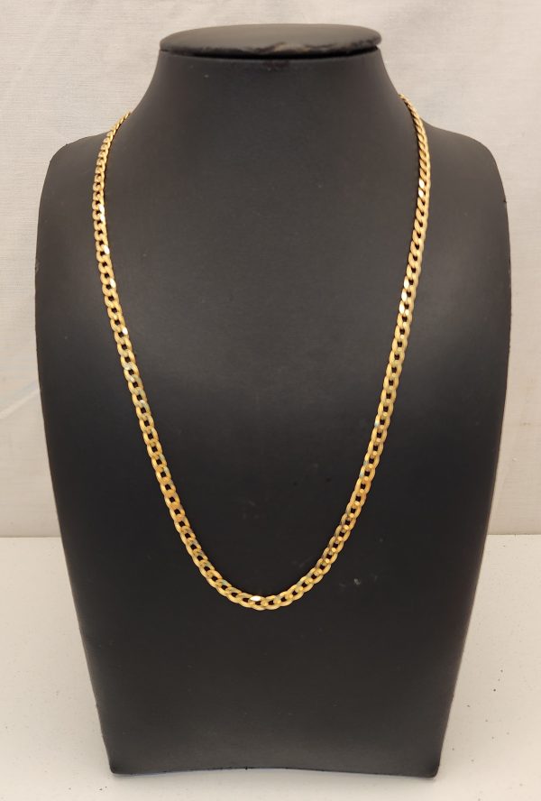 60CM 9CT Yellow Gold Curb Chain - IP340347