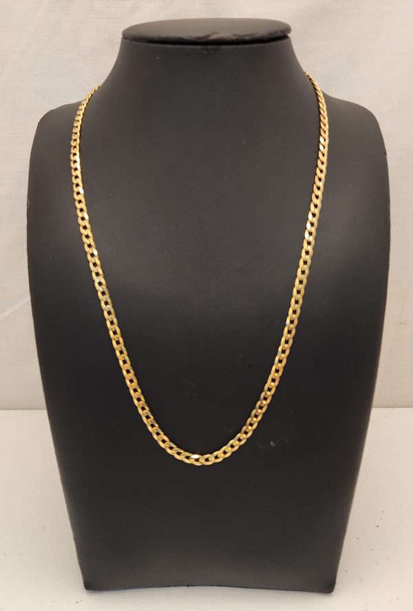 60CM 9CT Yellow Gold Curb Chain - IP340347 - Image 6