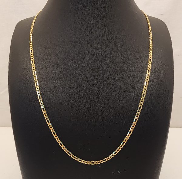 60CM 9CT Yellow Gold Unisex Figaro Chain/Necklace - IP342614 - Image 6