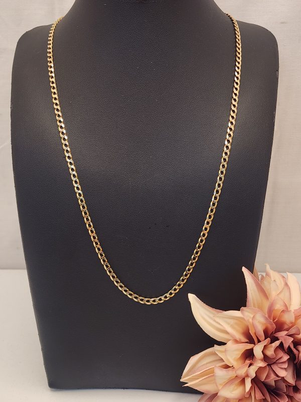 65CM 9CT Yellow Gold Unisex Curb Chain - IP322433