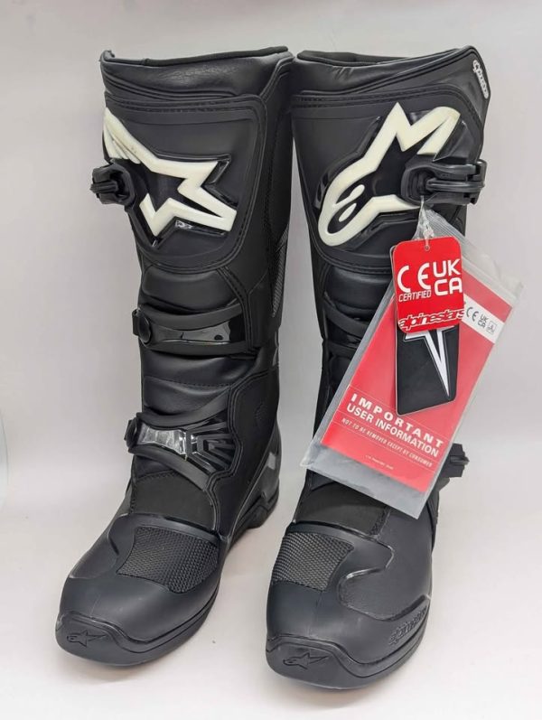 AlpineStars Tech 3 Black Motorbike Boots (Size US9) - BP349317